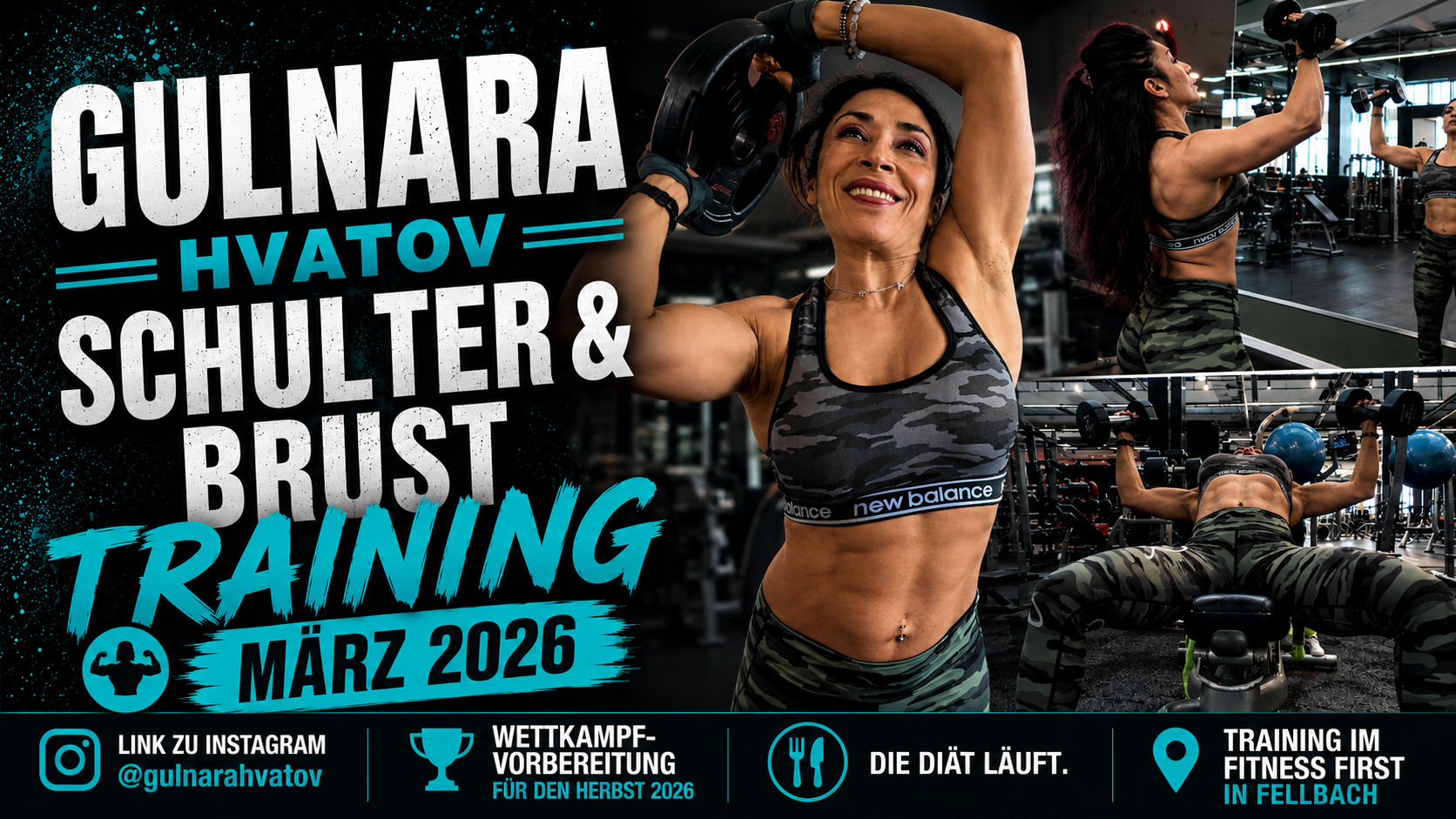Gulnara Hvatov beim Schulter- und Brusttraining im März 2026